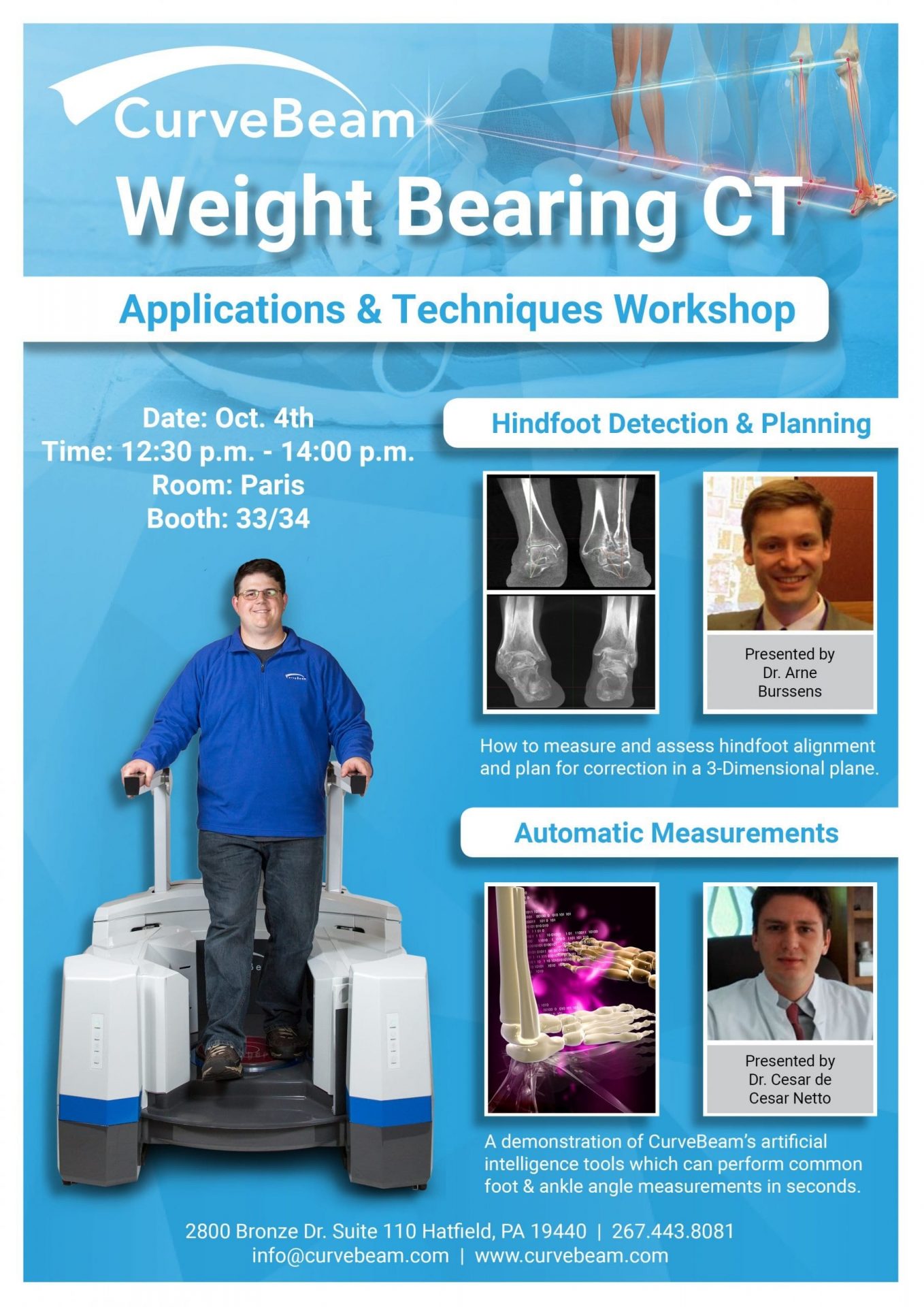 EFAS Workshop: Weight Bearing CT Applications and Techniques