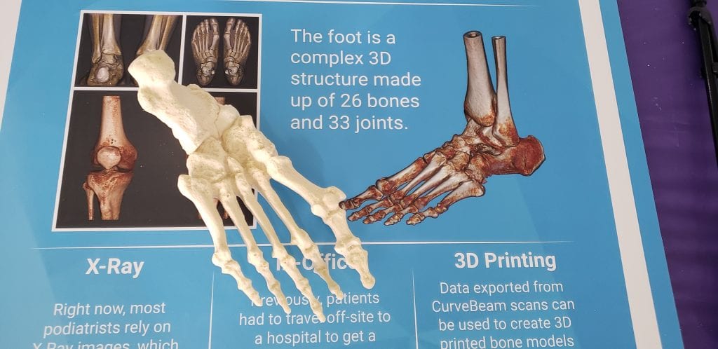 Information about CurveBeam's weight bearing CT technology was on display at the Jamboree. 